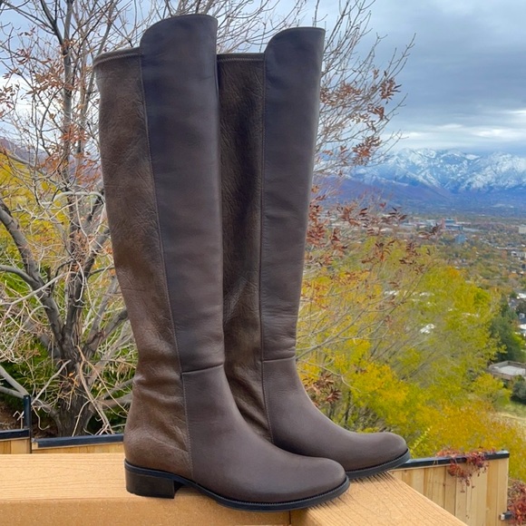Brown leather over knee riding boots from Sundance. New in box from Sundance